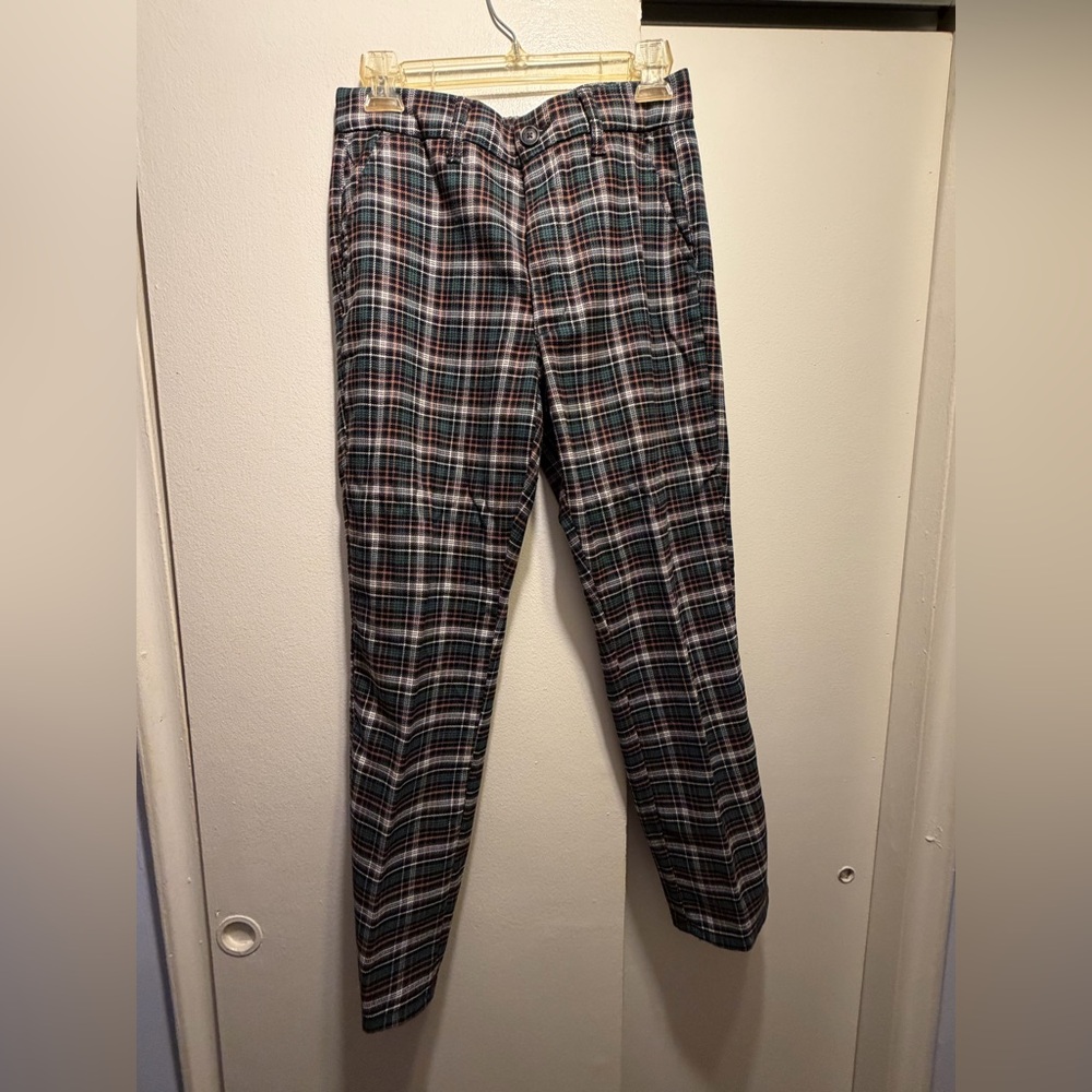 American Eagle Women’s Super High Rise Plaid Skinny Trouser